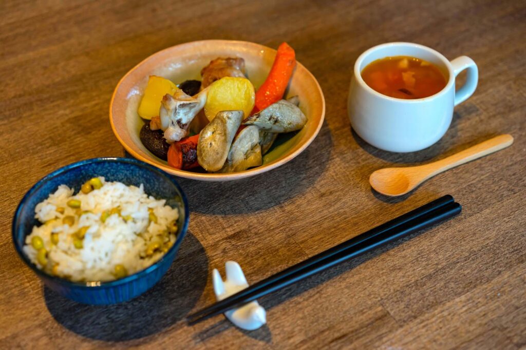 厚真町の野菜を使った、堀田さんの手料理